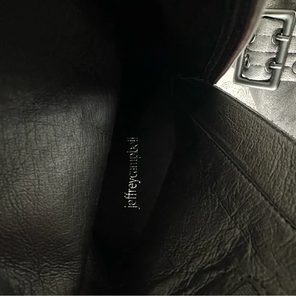 Free People Jeffrey Campbell Deja Vu Buckle Boots Distressed Pointy size 11 - Picture 8 of 12